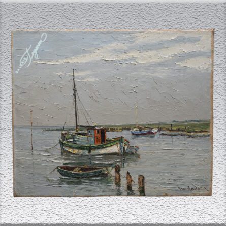 Hans Hentschke: „Dorumer Tief“ um 1960 Hans Hentschke: "Dorumer Tief" um 1960